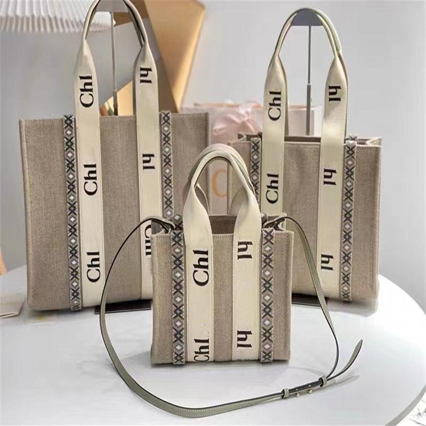 

5A Top men's women's handbag shopping bag handbag high quality canvas luxury designer fashion linen large beach bag trav295v, Size: 37 * 26 * 12cm