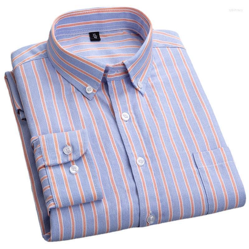 

Men's Dress Shirts Mens Striped Shirt 60% Cotton High Quality Business Casual Long Sleeve Male Social Flannel 4XLMen's Sybi22, Ky806