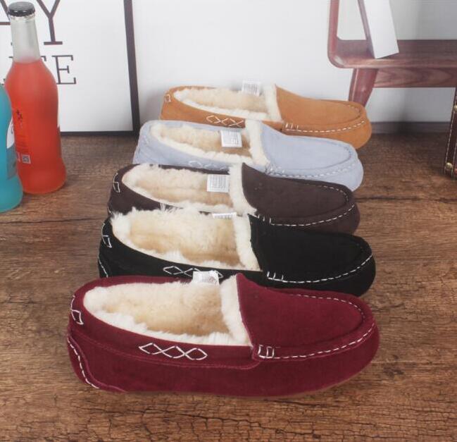 Chaussures en cachemire en cuir véritable femmes en peau de mouton garder au chaud bottes de neige chaussures de sport confortables de haute qual