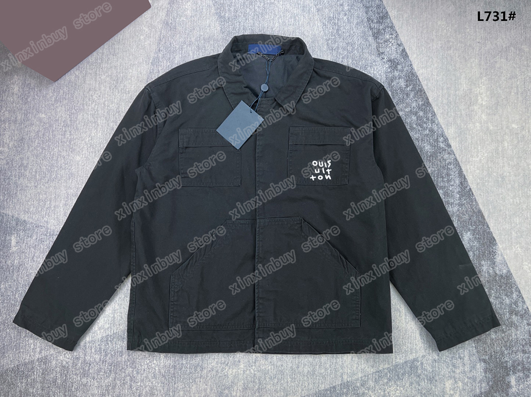 

22ss Designers Denim Jackets Men Women SPREAD Embroidery Lapel Neck Streetwear white blue black XS-L