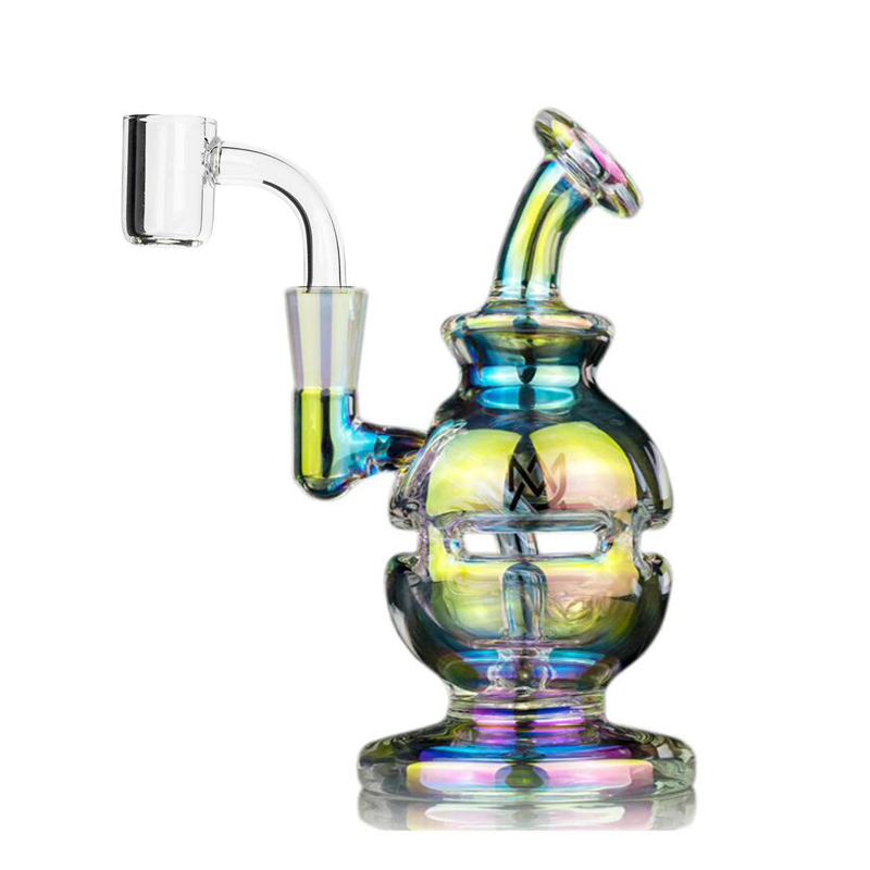 smoking pipes glass bong oil dab rigs 7inch recycler pipe-image-407856956