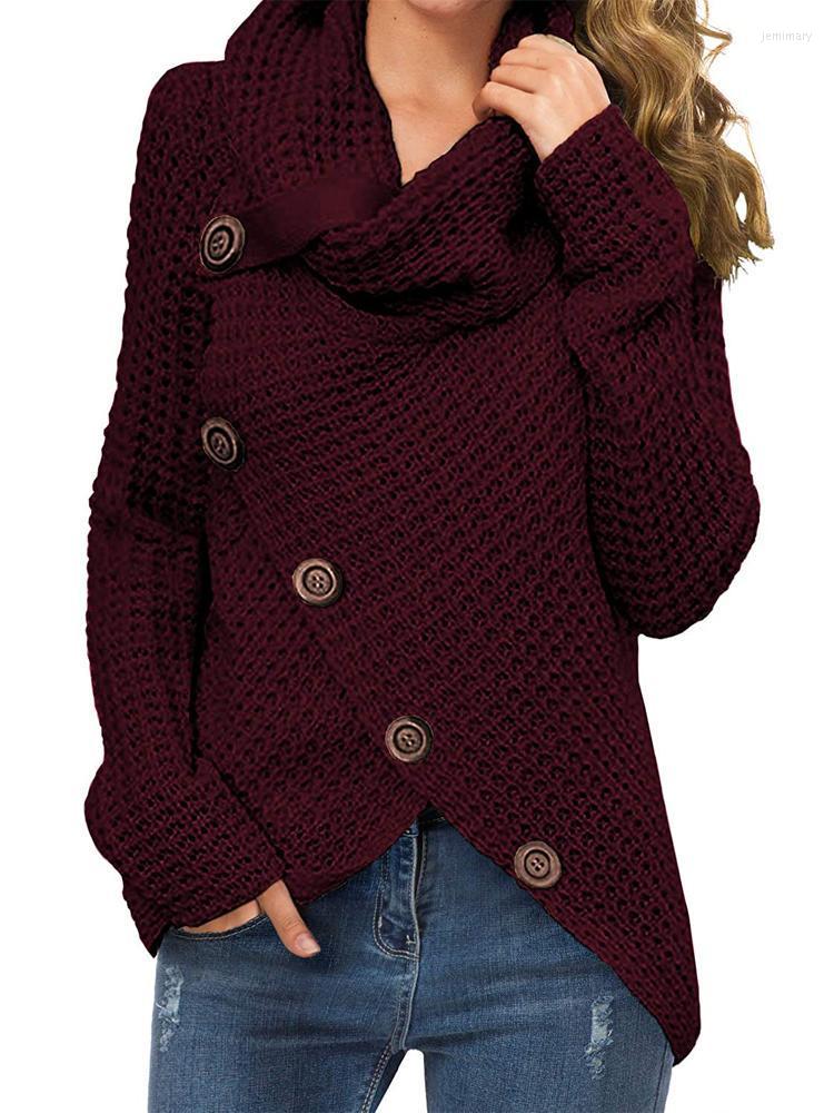 

Women' Sweaters Winter Pullover Women' Turtleneck Sweater 2022 Fall Ladies Knitted Green Top Female Fashion Woman Jumper Basic Button, Black