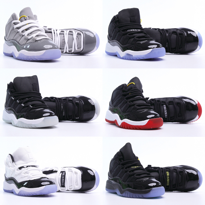

Jumpman 11 11s Kids Baskeball Shoes For Toddlers Boys Girls Children Outdoor Sports Sneakers Cool Grey Space Jam Concord Bred TD PS GS Trainers size eur 25-35, As photo 1