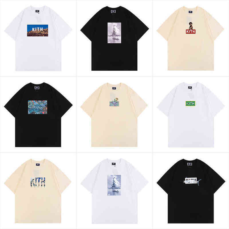 

Designer t shirts for men Kith Diamond Short Sleeve plain black T-shirt fashion Clothing Brand Round Neck Slim Social Spirit Guy Half Man 000044