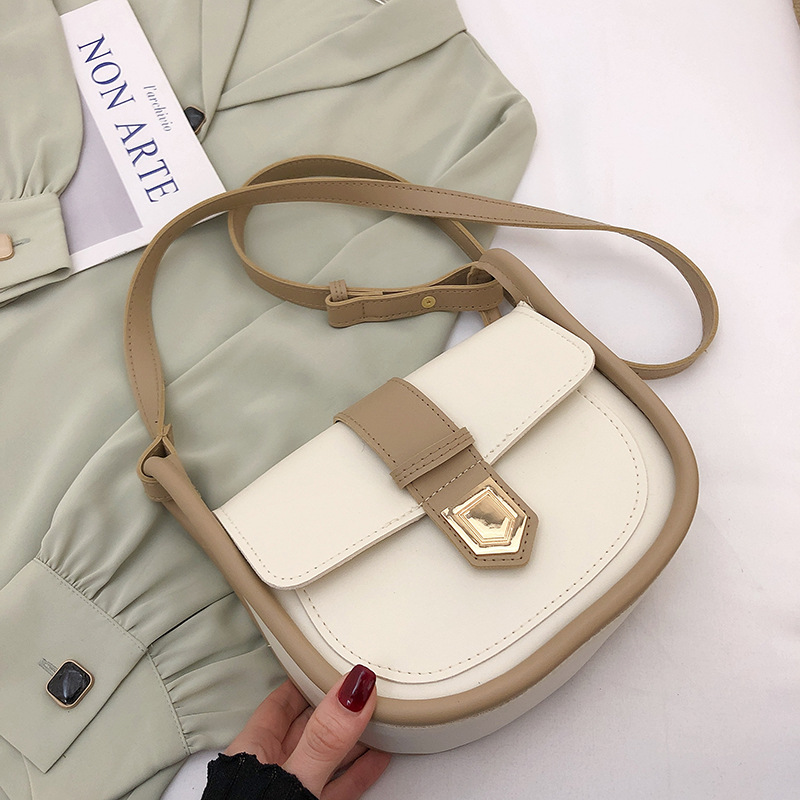 

HBP Textpse simple small bag tide this year popular qi soft skin spring shoulder Messenger bags, Cream