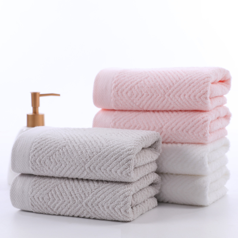 Bamboo Face Towel Fashion Washcloth Hand Towel Facecloth Washcloth 34*72cm 100grams 3pcs/lot pink grey white-image-131795831