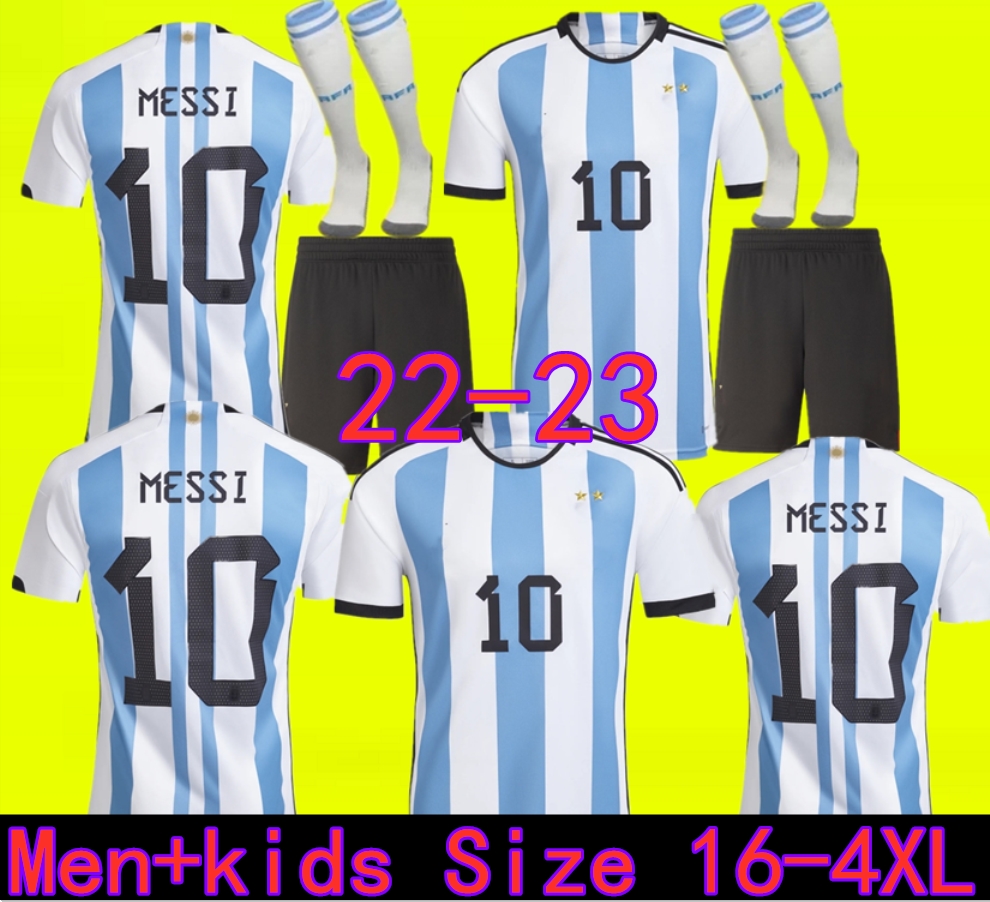 

Top thailand Argentina soccer Jersey Fans and player version 2022 DYBALA AGUERO Maradona mESSI football shirt 22 23 Men Kids sets uniform, Men 4th