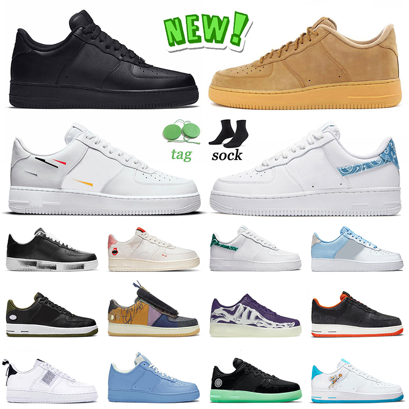 

Classic Designer 1 Low Running Shoes Mens Women Triple Black Wheat Multi White Paisley Blue Para-Noise Hoops Purple Skeleton Halloween Outdoor Sports Sneakers 36-45, D22 purple skeleton halloween 40-46