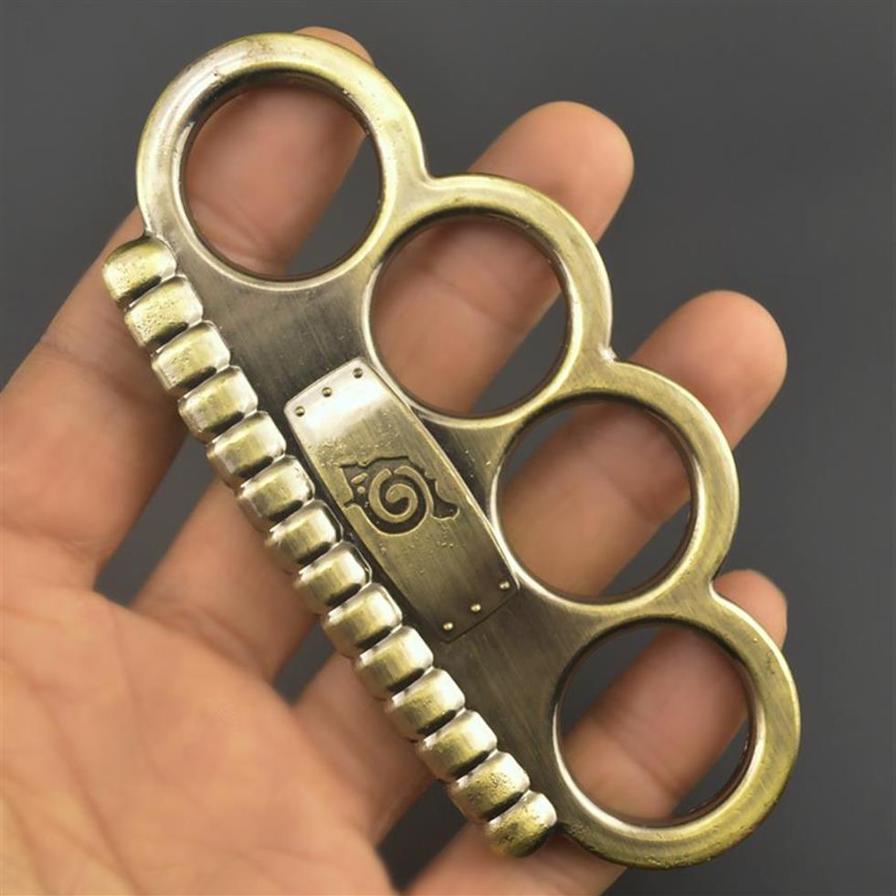 

Finger Metal Tiger Brass Knuckle Duster Four Fingerg Martial Arts Fighting Fist Ring Hands Clasp Hand Support Self-defense Pocket 3349
