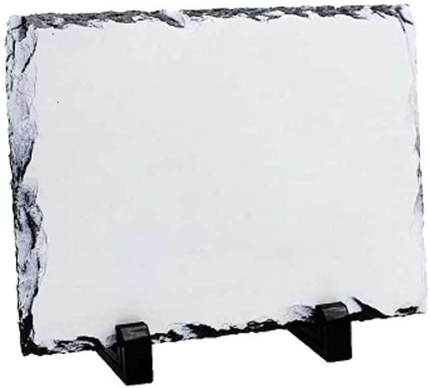 

Sublimation Blank Rectangular Rock Slate Photo Plaque Picture Frame, Customized Photo Frame Novelty for Wedding,Birthday,Baby Birth,5.9x7.88 inch 0411