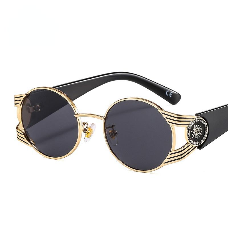

Sunglasses Fashion Round Oval Women Men Brand Designer Luxury Metal Frame Delicate Logo Gradients Lens Sun GlassesSunglasses