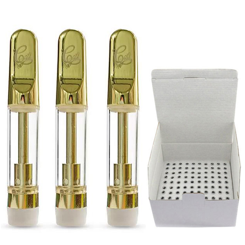 

Cali Plug Vape Carts 0.8ml 1.0ml Ceramic Gold Cartridges Atomizer 510 Thread Caliplug Glass Tank Empty Packed in Foam