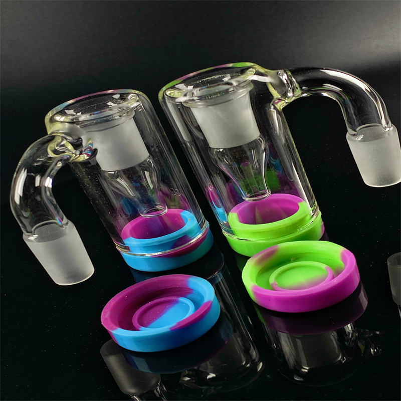 

14mm Glass Ash Catcher Hookah Accessory 10ml Color Silicone Container Retriever for Bong Dab Rig Quartz Rod