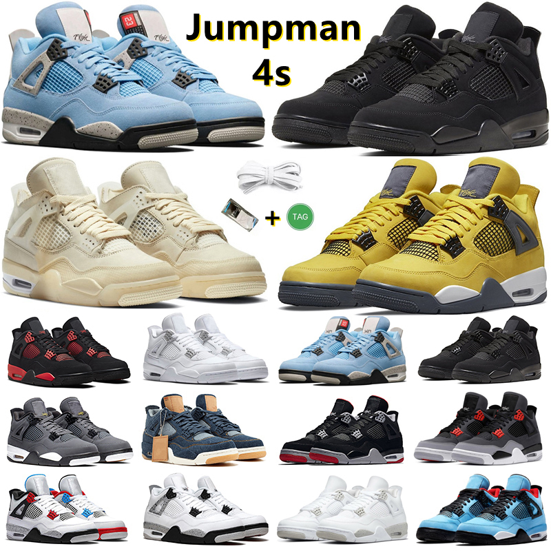 

Jumpman 4 4s men women Basketball Shoes Red Thunder Black Cat Sail Lightning Canvas Infrared White Oreo UNC Metallic Royalty Neon trainers{category}, Color#34