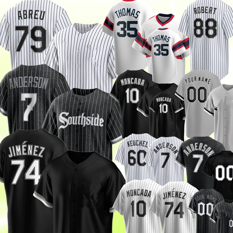

7 Tim Anderson 79 Jose Abreu Jersey 74 Eloy Jimenez 35 Frank Thomas Luis Robert Baseball Jerseys Yoan Moncada Bo Jackson Jim Thome Carlton Fisk Reynaldo Lopez, Men m-xxxl baiwa
