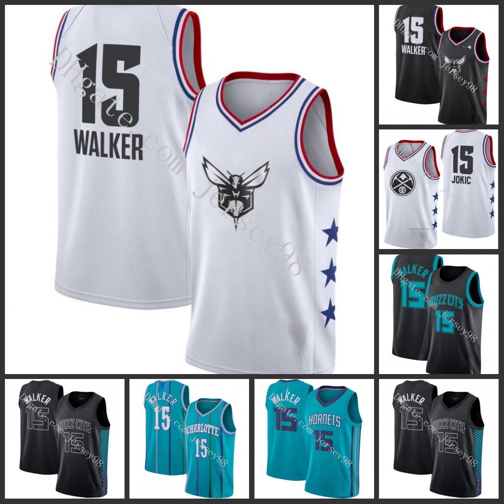

Charlotte''Hornets''men 15''Kemba''Walker retro Basketball''Jerseys