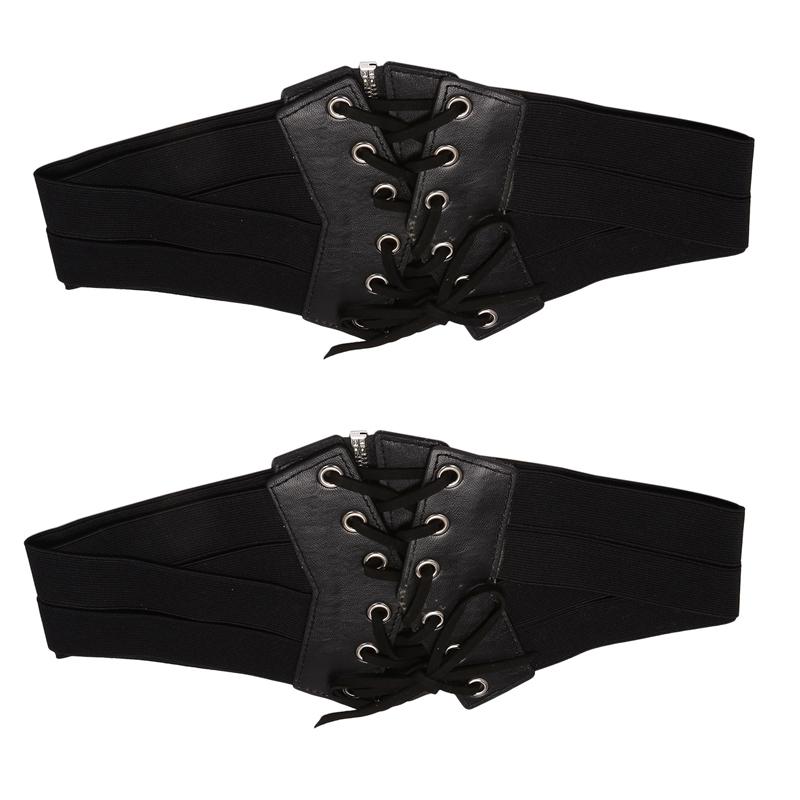 

Belts Women's Fashion Elastic Stretch Wide Band Corset Waist BeltBelts, Black