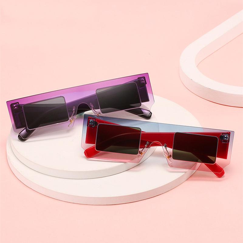 

Sunglasses Trendy Rectangle Women Fluorescent Street S Eyewear Colorful Sun Glasses Fashion Female Cool MenSunglasses