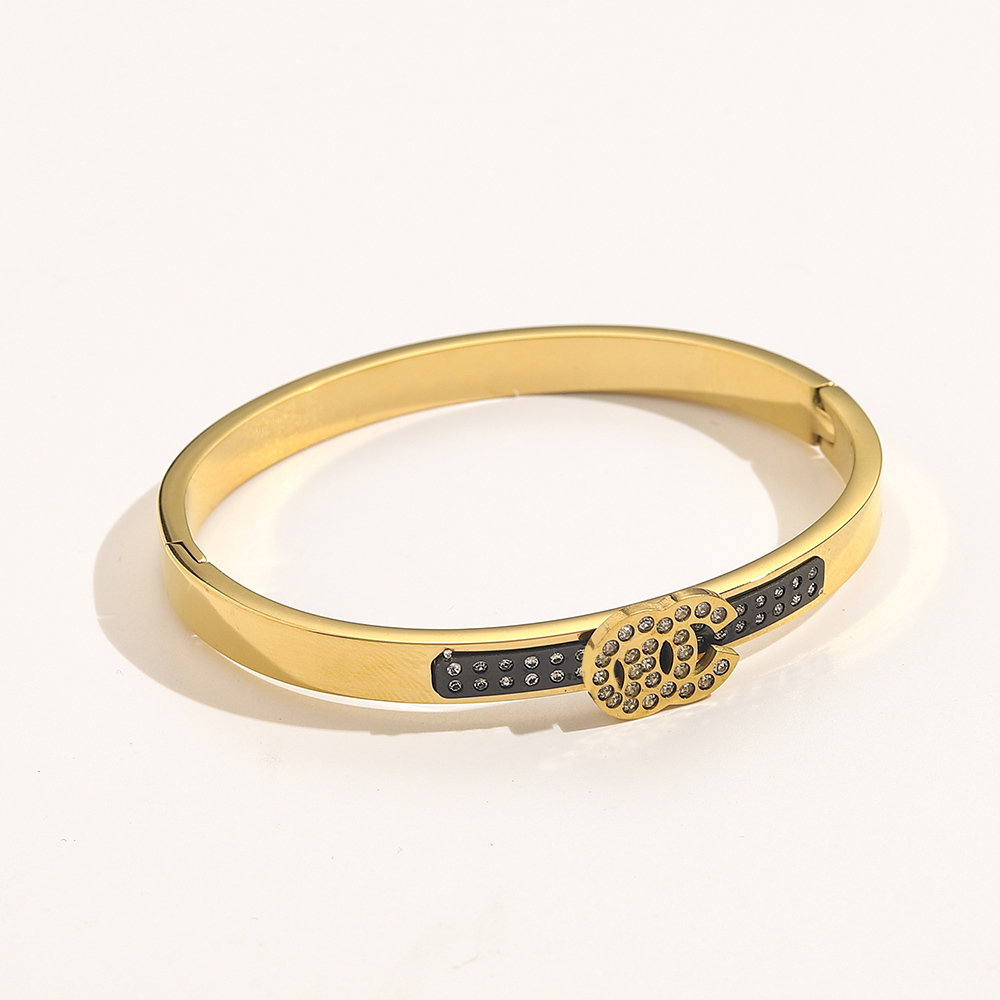 

Classic Style Bracelets Women Bangle Luxury Designer Jewelry Crystal 18K Gold Plated Stainless steel Lovers Gift Bangles Mens Bracelet ZG1451