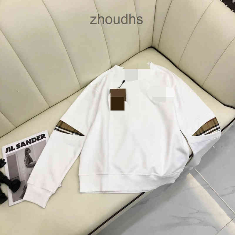 

Brand 2022 Designer Classic B BR Hoodies and Jacket Coats 2022 autumn winter new spliced Plaid Pullover, White