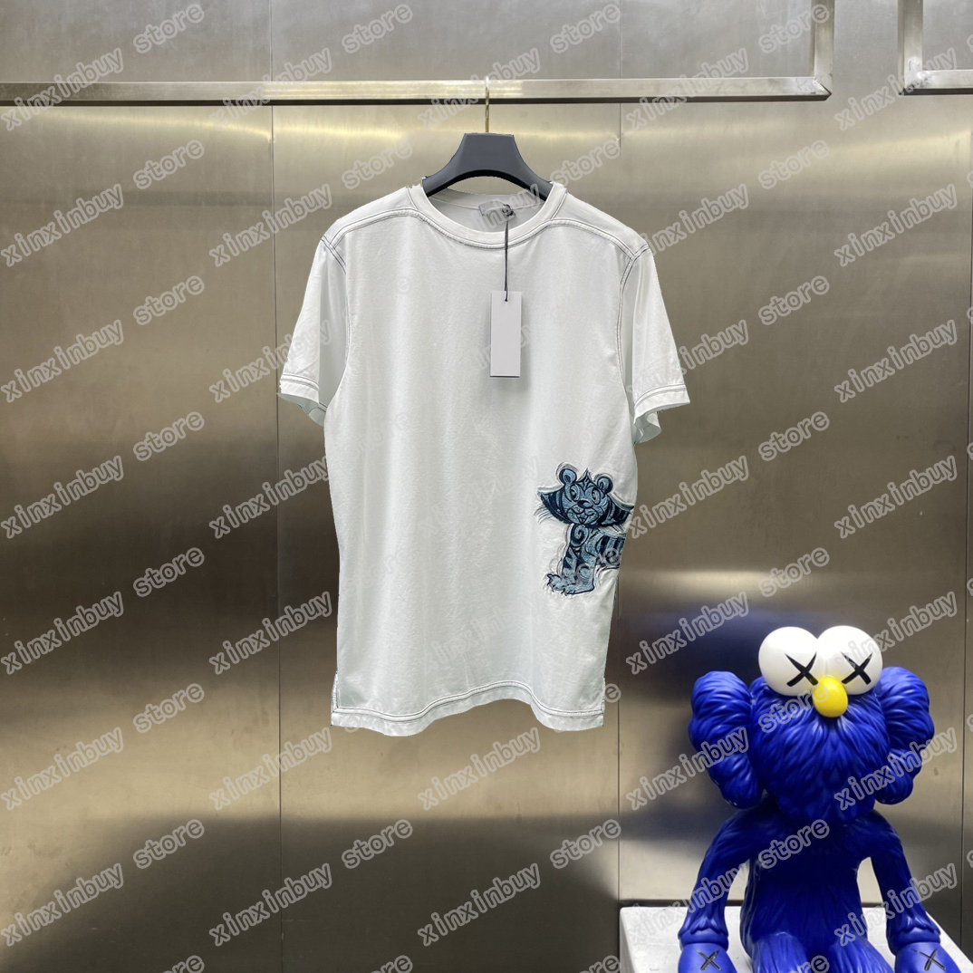 

22ss Men Designers t shirts tee Little tiger Embroidery short sleeve Man Crew Neck paris Streetwear white xinxinbuy S-XL