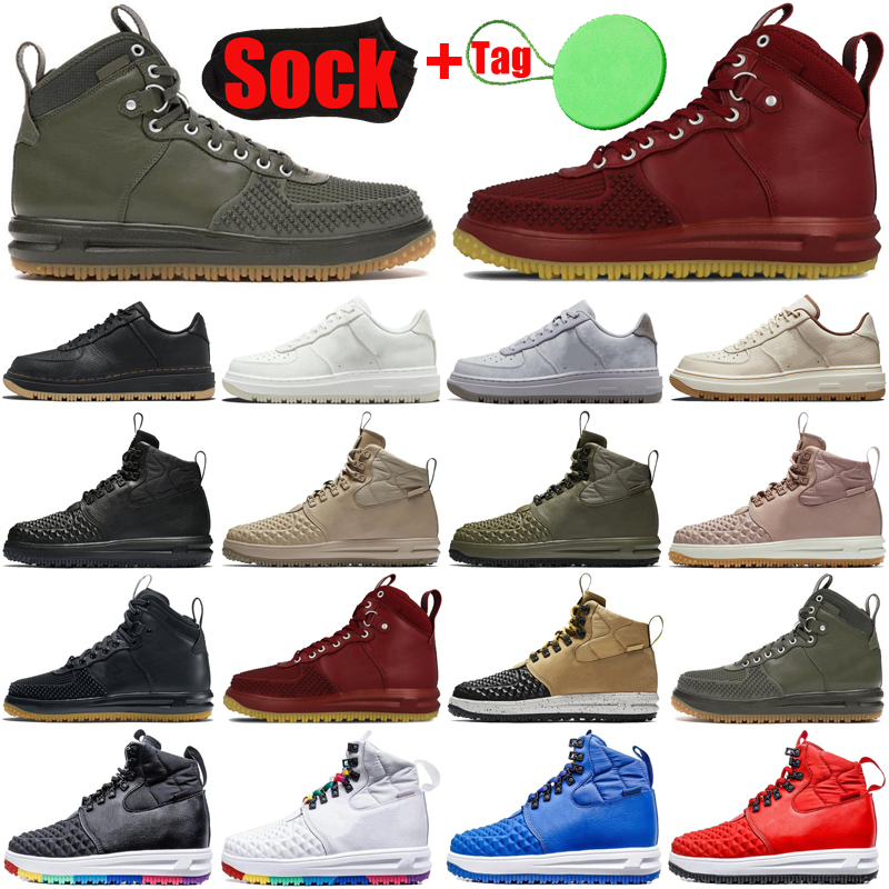 

With Sock Tag designer Lunar Luxe 1 duckboot duck boot ducks boots men women shoes Gum Medium Olive mens womens trainers sports sneakers size 36-47, #1 triple black 36-47