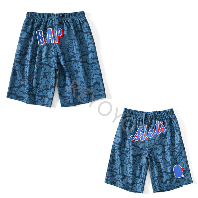 

Men's Shorts High Quality Apes Japanese Shark ape head Luminous camo Star galaxy Spots Men and women couples with the same 100% Cotton shorts B02, 1pcs buttons