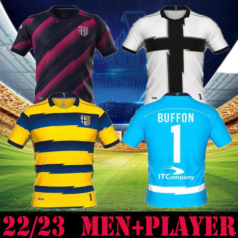 

22/23 Parma BUFFON Soccer Jerseys Anniversary goalkeeper Special 2022 2023 INGLESE GERVINHO MIHAILA KARAMOH ALVES Football Shirt KURTIC GRASSI ADORANTE uniforms, 22/23 home