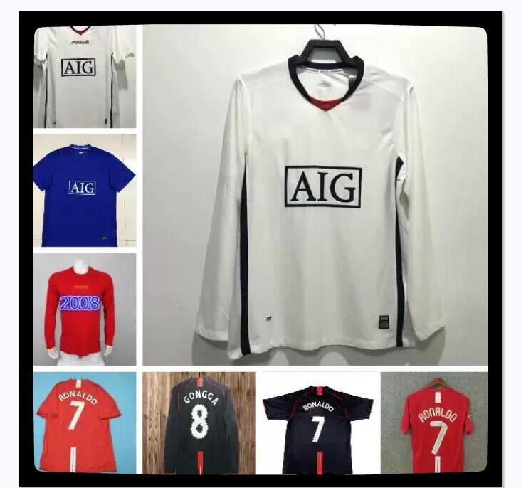 

RONALDO Rooney Saha RETRO 2007 2008 2009 soccer jerseys UNITED FOOTBALL SHIRTS 07 08 Vintage classic Nani MAN UTD Camiseta long sleeve