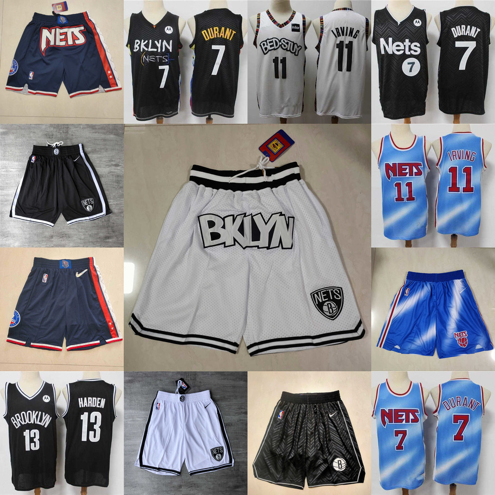 

Basketball Jersey Brooklyn''Nets''Men Throwback Kyrie 7''Durant Kevin 11''Irving Shorts black Blue Jersey, Color