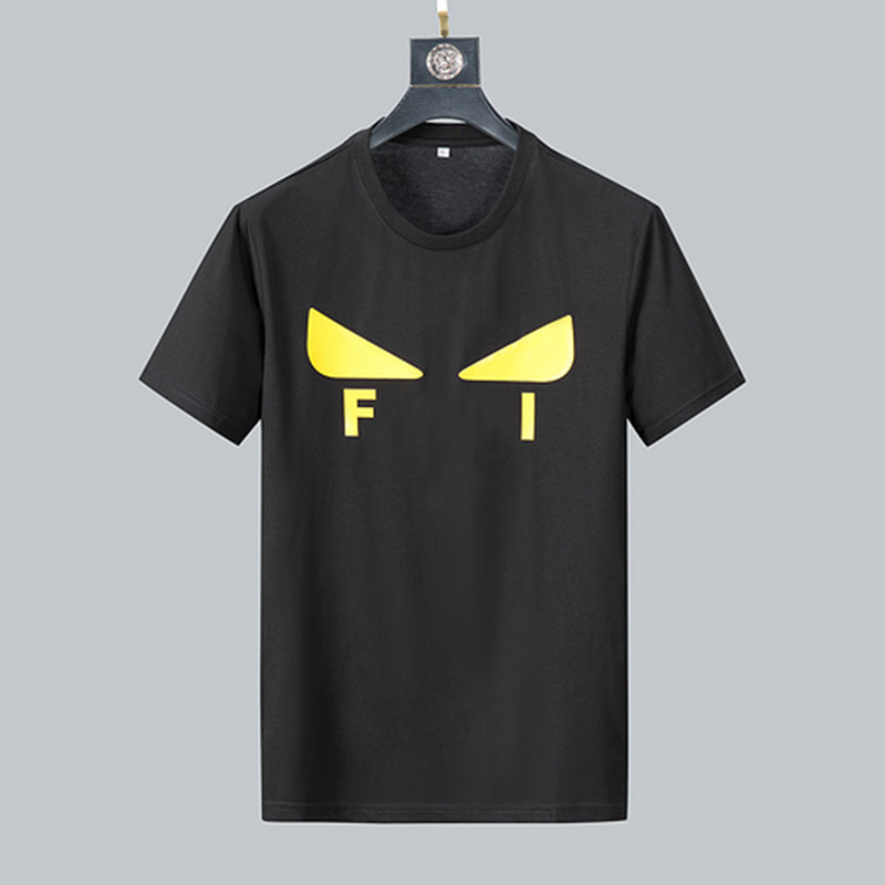 

Mens Womens Designer Brand T Shirt with Letters Print Round Neck Short Sleeves Pure Cotton Summer Casual Tees Tops Asian Size M-XXXXL, Black