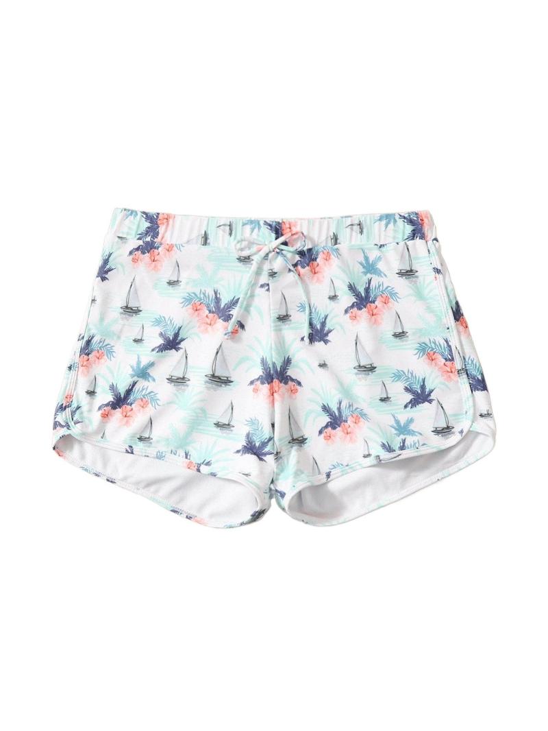 

Women's Plus Size Swimwear Plant Print Bikini Bottom R1jp#Women's, Multicolor
