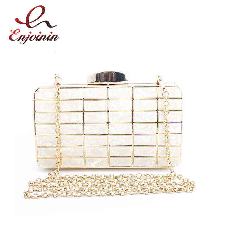 

Evening Bags Luxury Small Square Marble Acrylic Metal Luxury Ladies Party Mini Clutch Bag Evening Chain Purse Women's Handbag Shoulder Bag 220402, Black