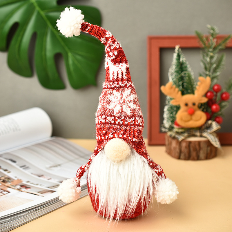 

Christmas Santa Gnomes Elf Toy Party Window Red Decorations Plush Stuffed Doll Beard Festival Gift Winter Home Ornaments 5 5gl Q2