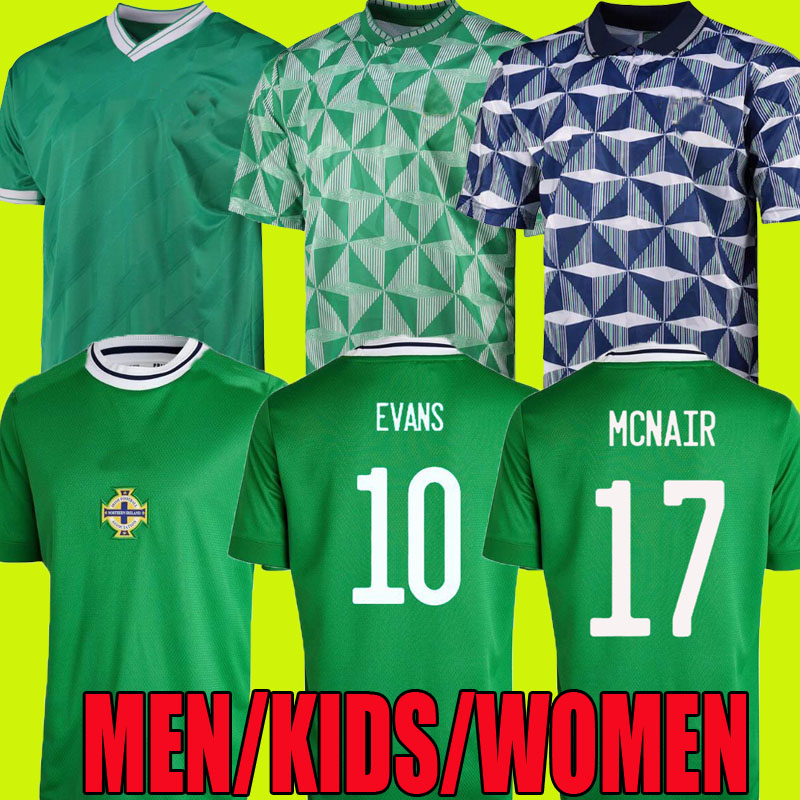 

1979 1986 1990 1992 2022 2023 Northern Ireland retro Soccer Jerseys 22 23 HOME EVANS LEWIS Saville MAGENNIS MCNAIR Ballard MAN KIDS kits WOMEN Classic football shirts, Home kids