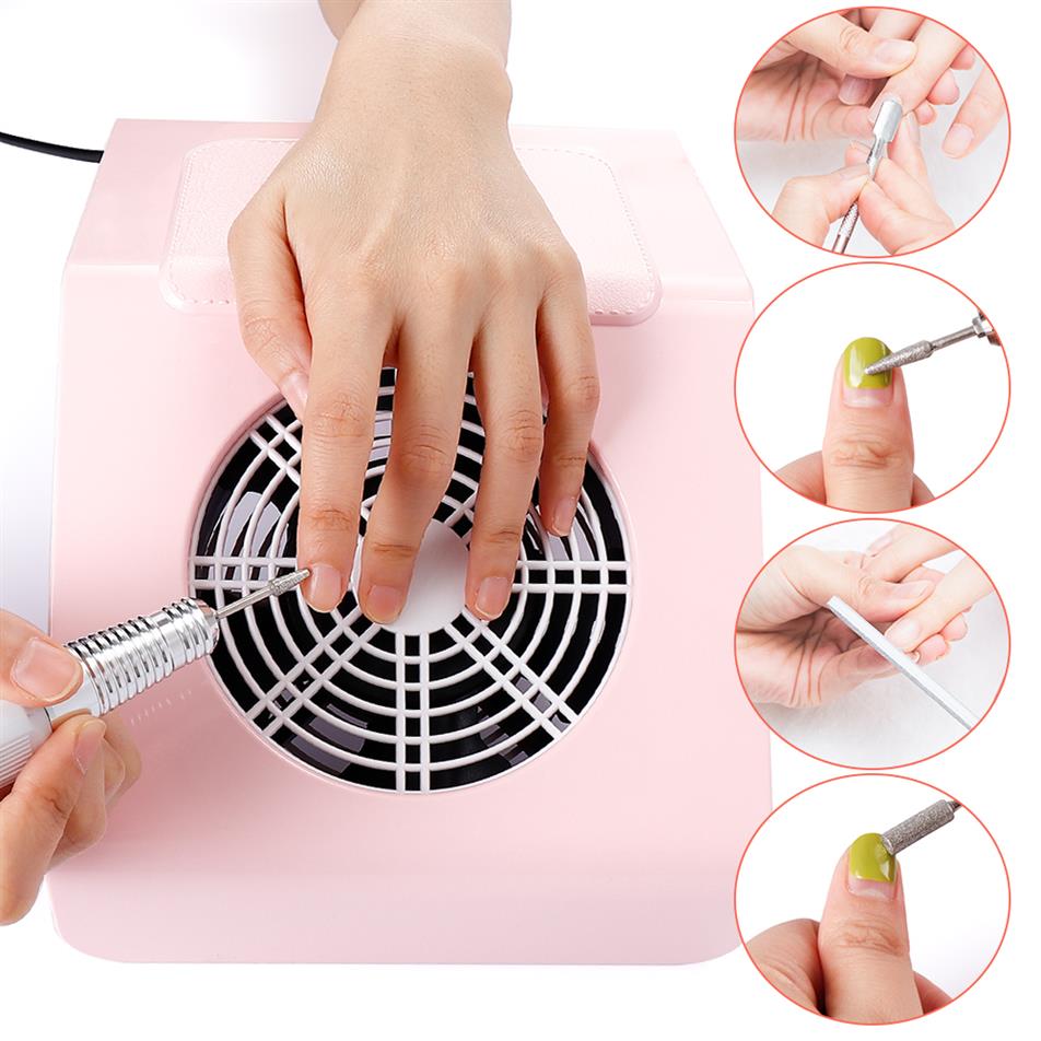 

40W Nail Dust Suction Dust Collector Fan Vacuum Cleaner Manicure Machine Tools Dust Collecting Bag Nail Art Manicure Salon Tools2359