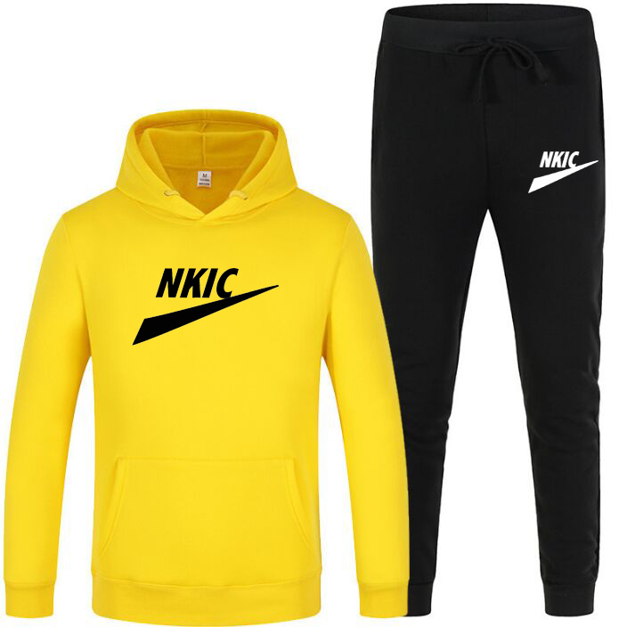 

fashion Brand LOGO Men's Tracksuit Set Fleece Hoodie Pant Thick Warm Slim Fit Sportswear Hooded Track Suits Male Sweatsuit Plus Size S-3XL, Purple