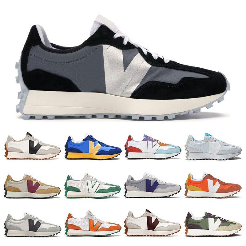 

new 327 men running shoes Sea Smoke Black Beige Gum Casablanca Green Burgundy women sneakers outdoor sports trainers