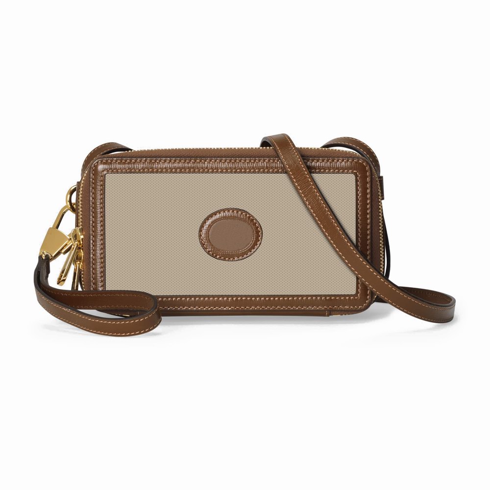 

Unisex Bags Clutch Canvas Shoulder Bag Genuine Leather Cross Body Mini Wallet Purses Women Handbags Zipper Bag, Brown