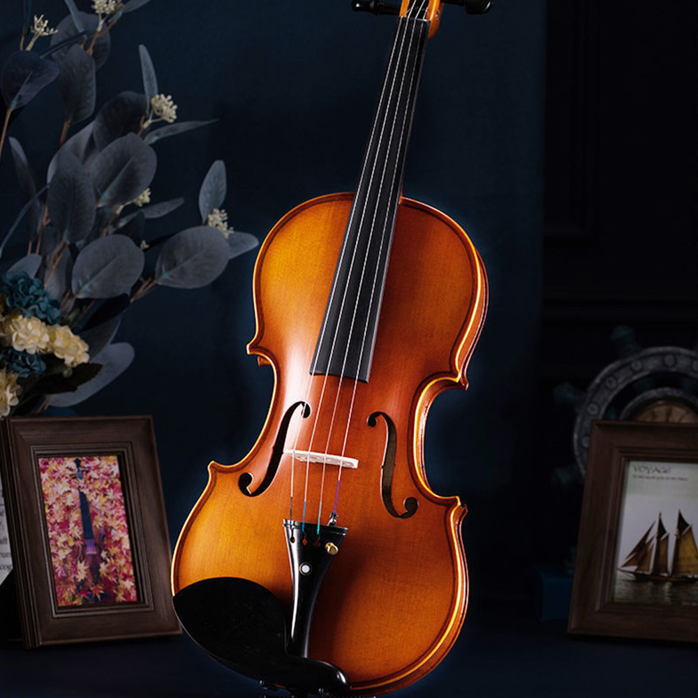

European high-end handmade solid wood professional violin 4/4 natural maple pattern violines musical instrument