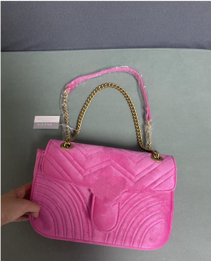 

Fashion Women Shoulder Bags Classic Gold Chain 26cm Velvet Bag Heart Style Women Bag Handbag Tote Bags Messenger Handbags, Plum