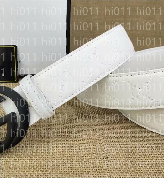 

Designer Belts Top Quality Mens Belt Fashion Men Leather Black Business Women Big Gold Buckle Womens Classic Casual Ceinture Brand 20 Color p0122, White