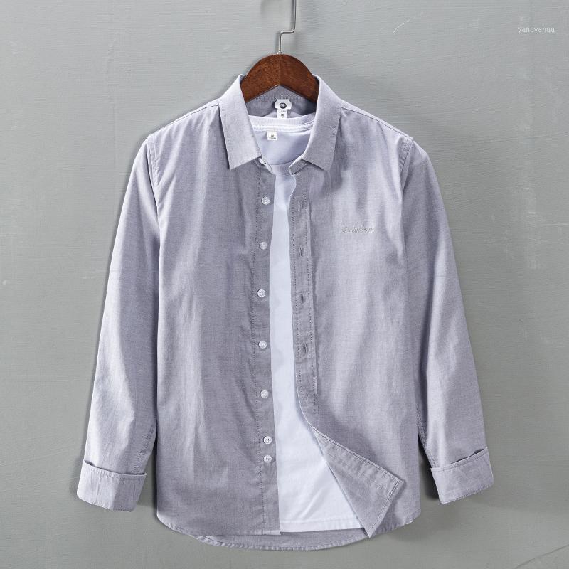 

Spring Arrival Long-sleeved Brand Casual Shirt Men Fashion Comfortable Trendy Shirts Tops Camisa Chemise Men's, White