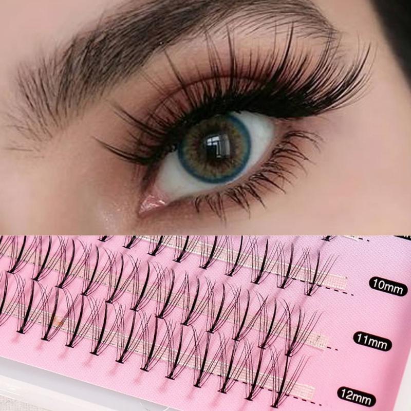 

False Eyelashes No Technicuqe Needed Long Lasting DIY Self-grafting Natural Individual Cluster Eyelash ExtensionFalse