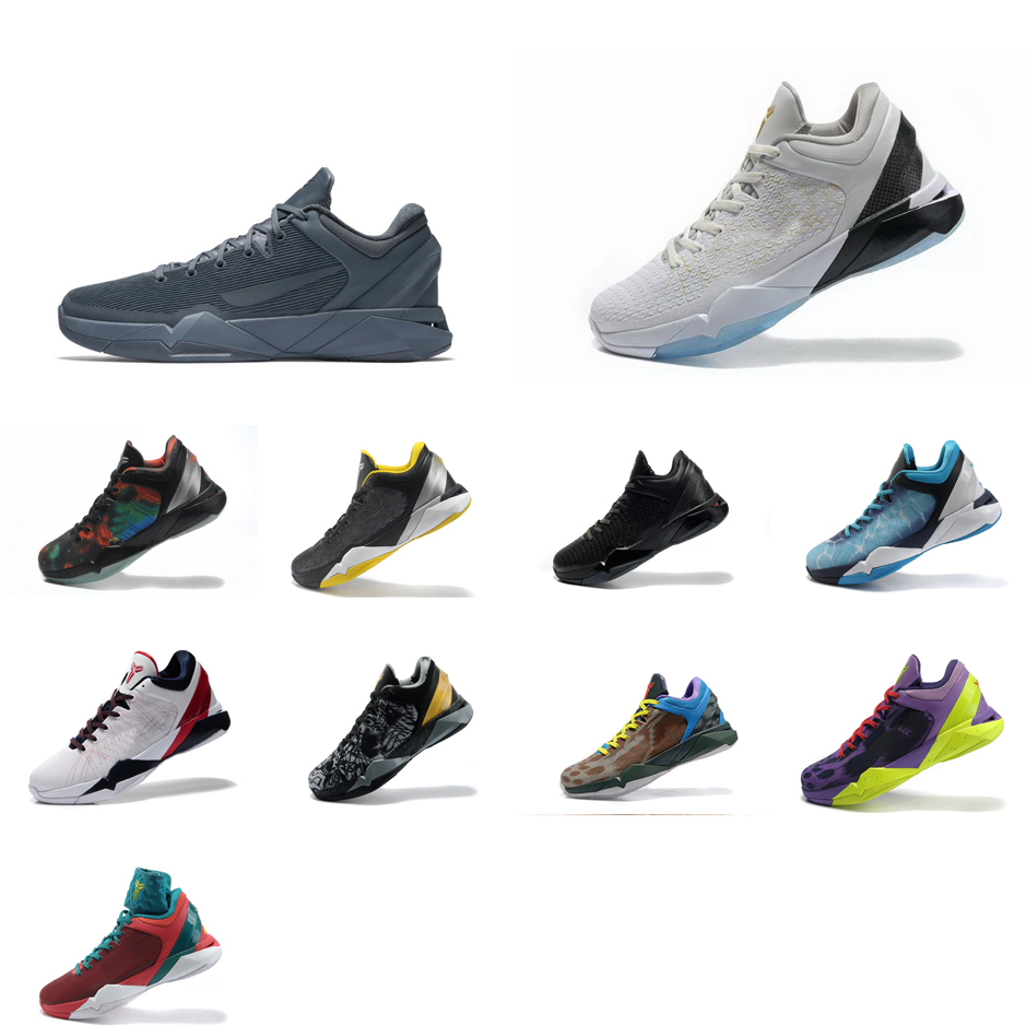 

Mens mamba 7s protro basketball shoes ZK Bryants 7 vii elite White Gold Black FTB Prelude Master USA Red Christmas sneakers tennis with box, Black gold