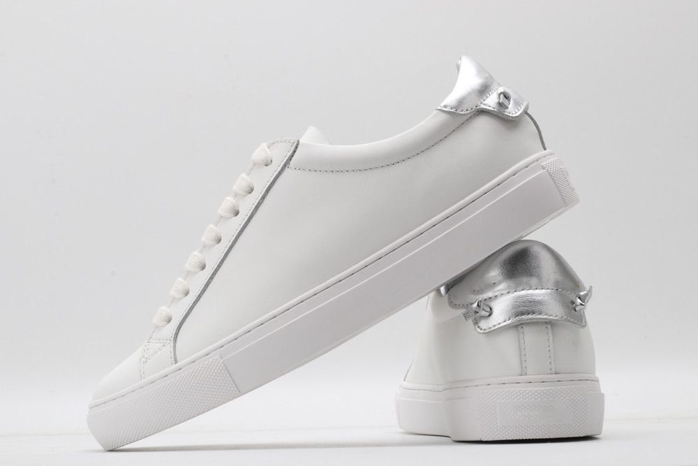 Couple petites chaussures blanches designer luxe version supérieure logo impression ceinture élastique en cuir lettre couleur queue tout-match dé