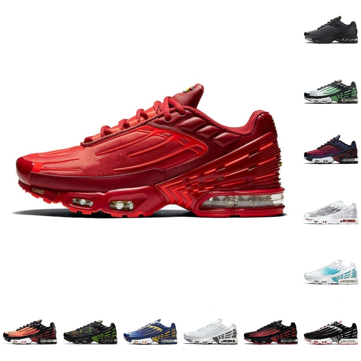 

Top Quality Tn Plus 3 Tuned III Men Sports Shoes Leather Laser Blue White Tns Requin Obsidian Hyper Violet Deep Parachute Ghost Green Triple Black Trainer Sneakers Z02, Please contact us