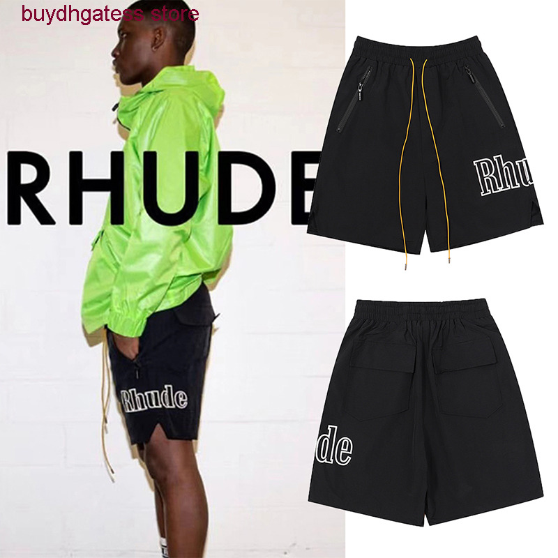 

2022 New Fashion Brand Rhude Men's and Women's Shorts Drawstring High Quality Streetwear Beach Vetements Casual, 556