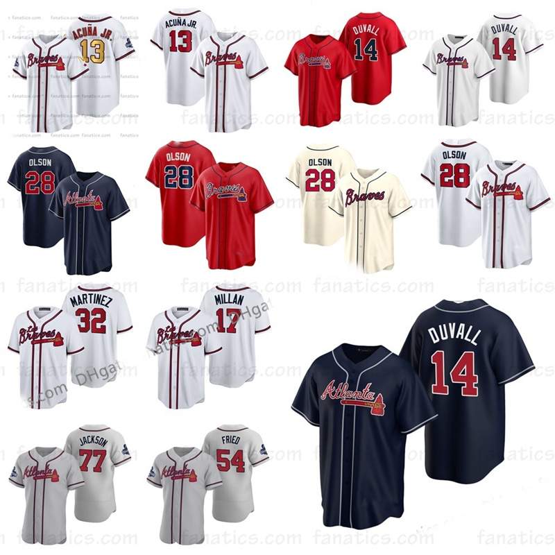 

7 Dansby Swanson 2022 Jersey Matt Olson Ronald Acuna Jr. Austin Riley Jorge Soler Eddie Rosario Marcell Ozuna Kenley Jansen Albies Mens Womens Kids Baseball Jerseys, Cool base youth jersey