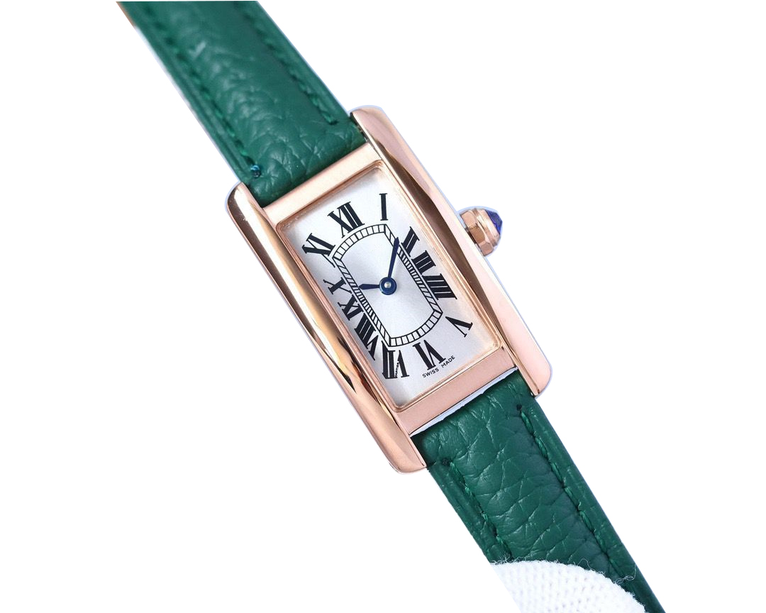 

Women's watch imported quartz movement sword steel pointer folding sapphire mirror buckle imported multicolor calf belt 34.80 x 19.00mm, Customize